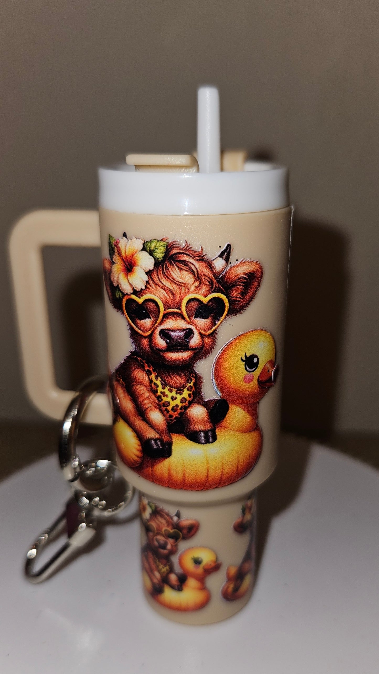 Tumbler Keychain with Decal