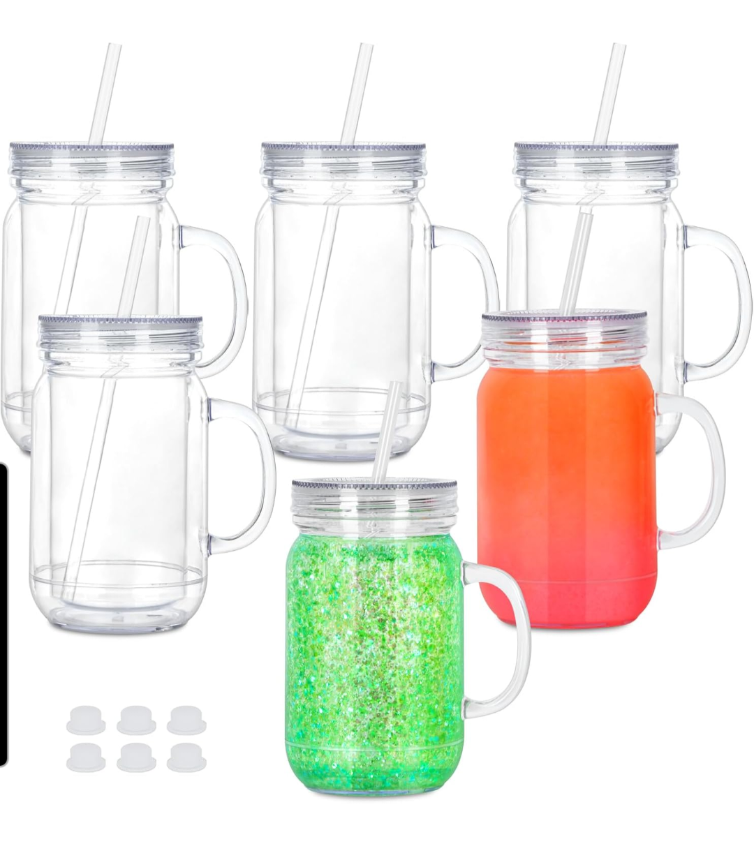 Acrylic or Stainless Steel Snow Globe Cups *Multiple Sizes*