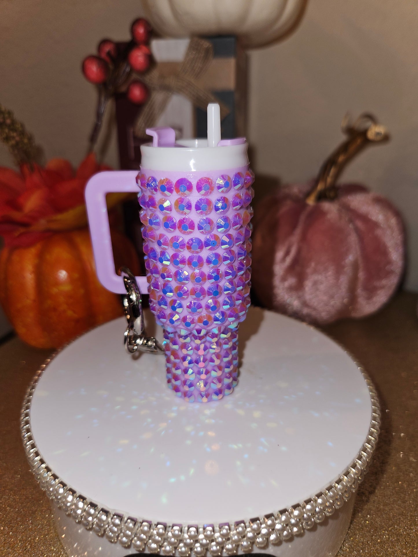 Tumbler keychain- rhinestones