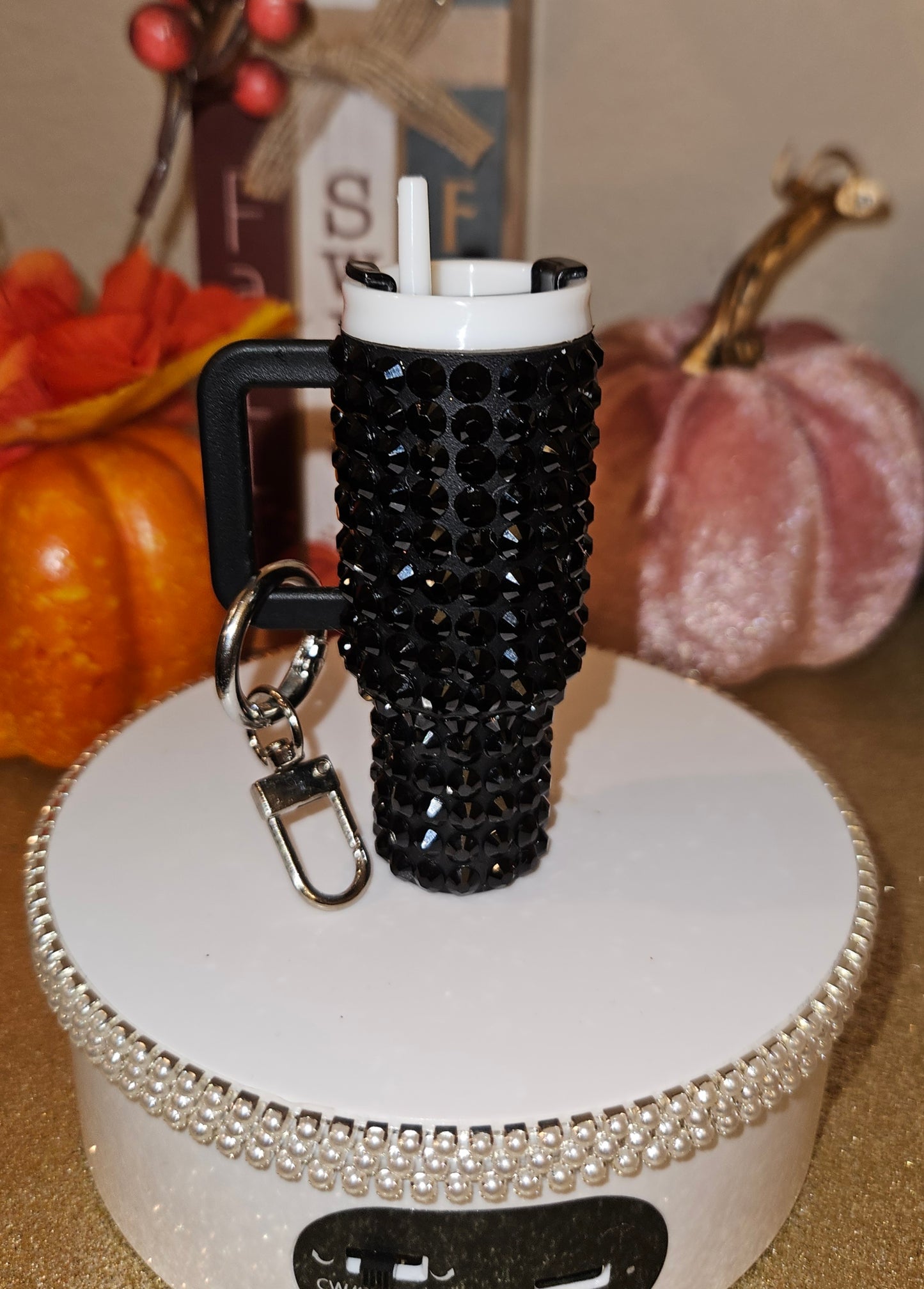 Tumbler keychain- rhinestones