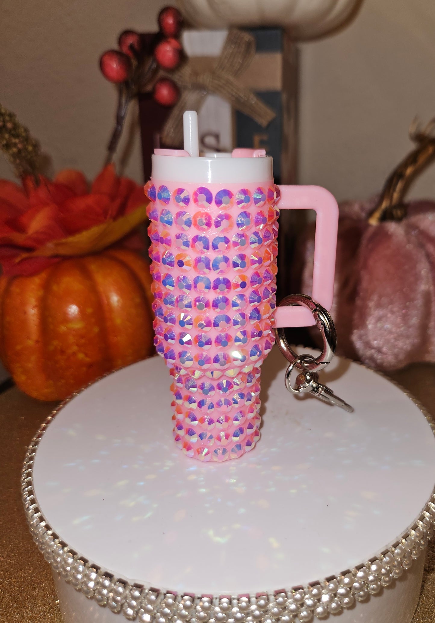 Tumbler keychain- rhinestones