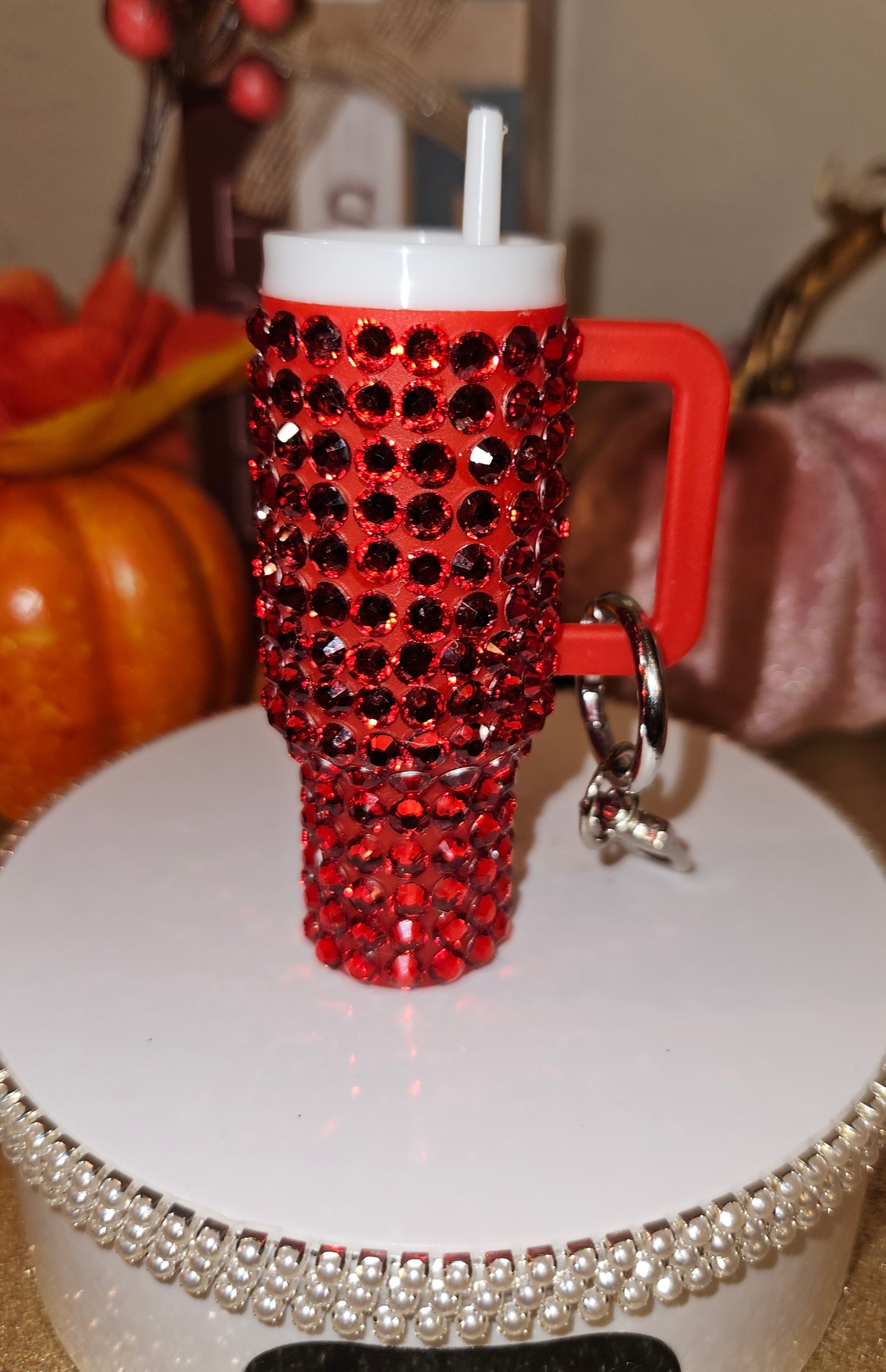 Tumbler keychain- rhinestones