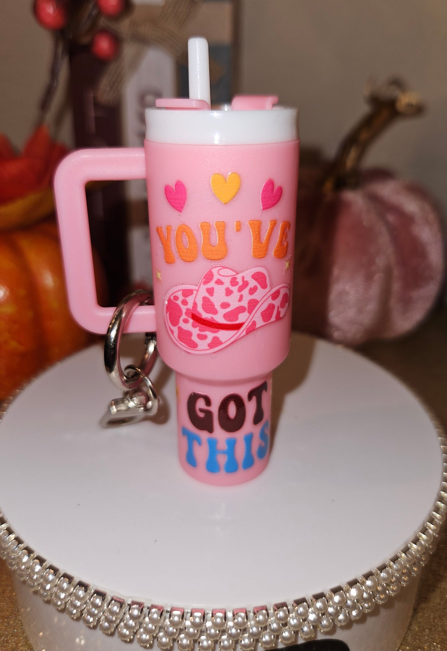 Tumbler Keychain with Decal