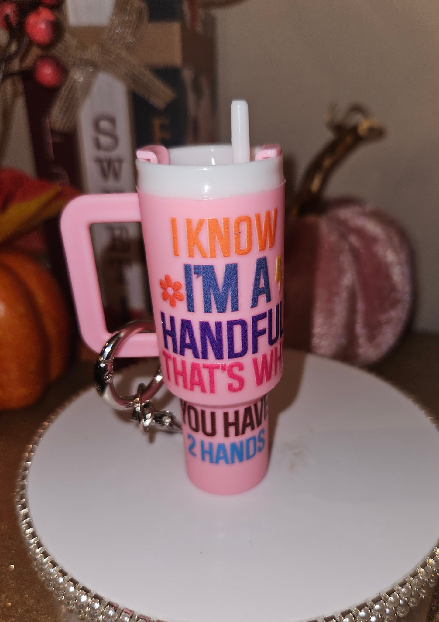 Tumbler Keychain with Decal