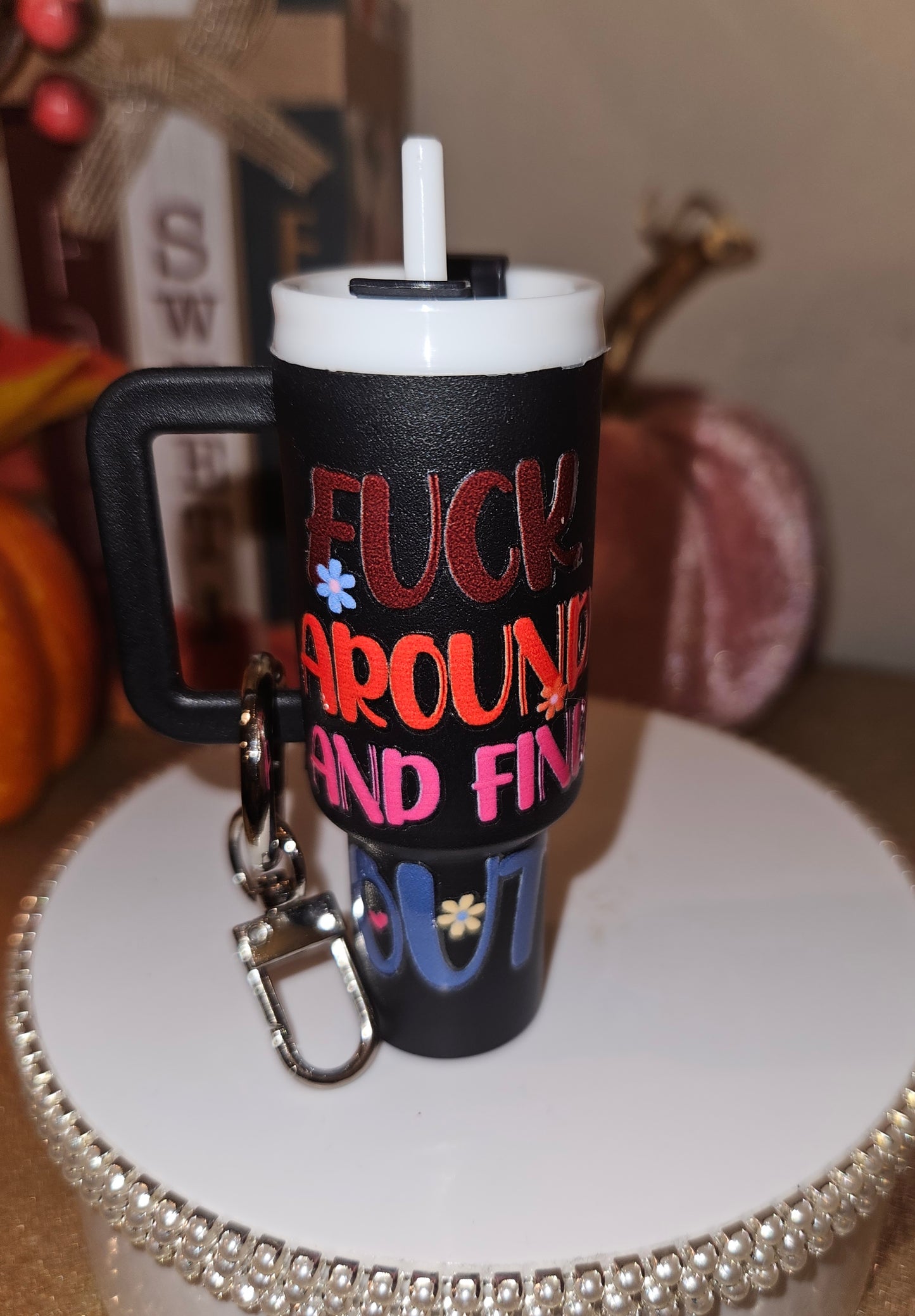 Tumbler Keychain with Decal