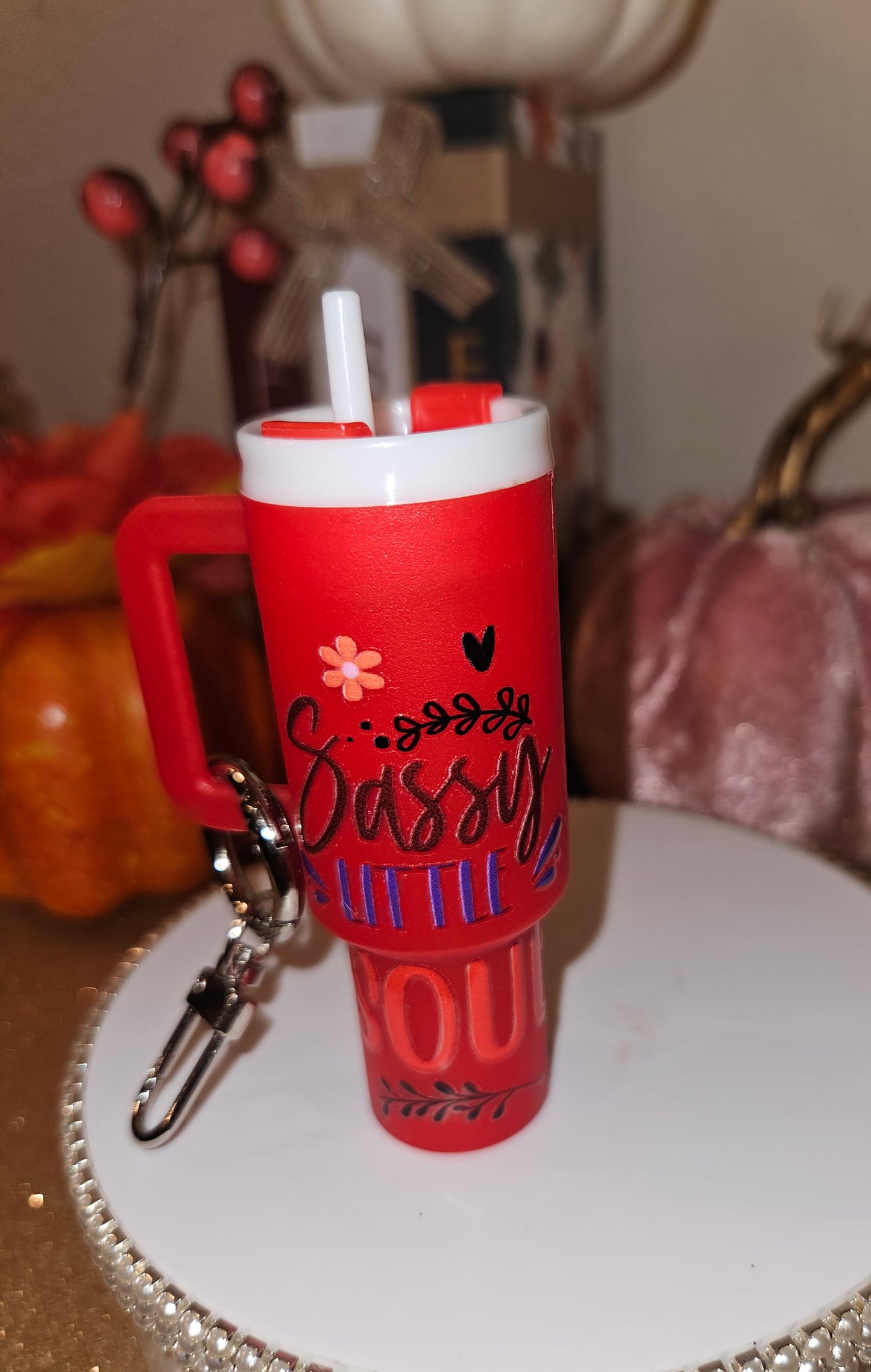 Tumbler Keychain with Decal