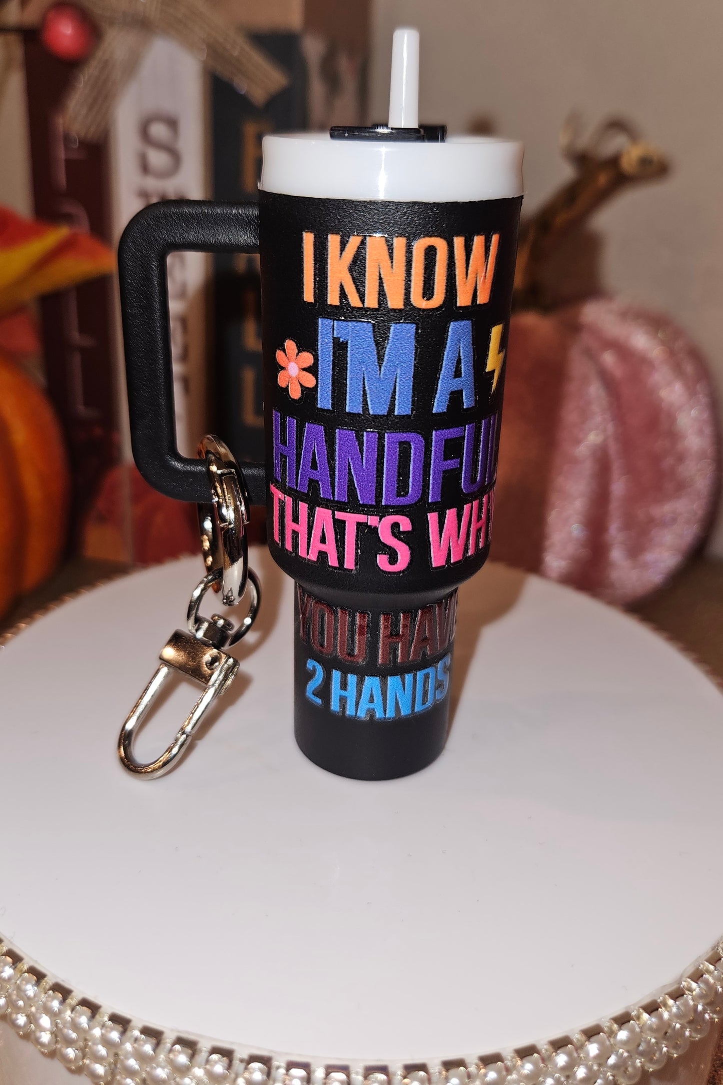 Tumbler Keychain with Decal