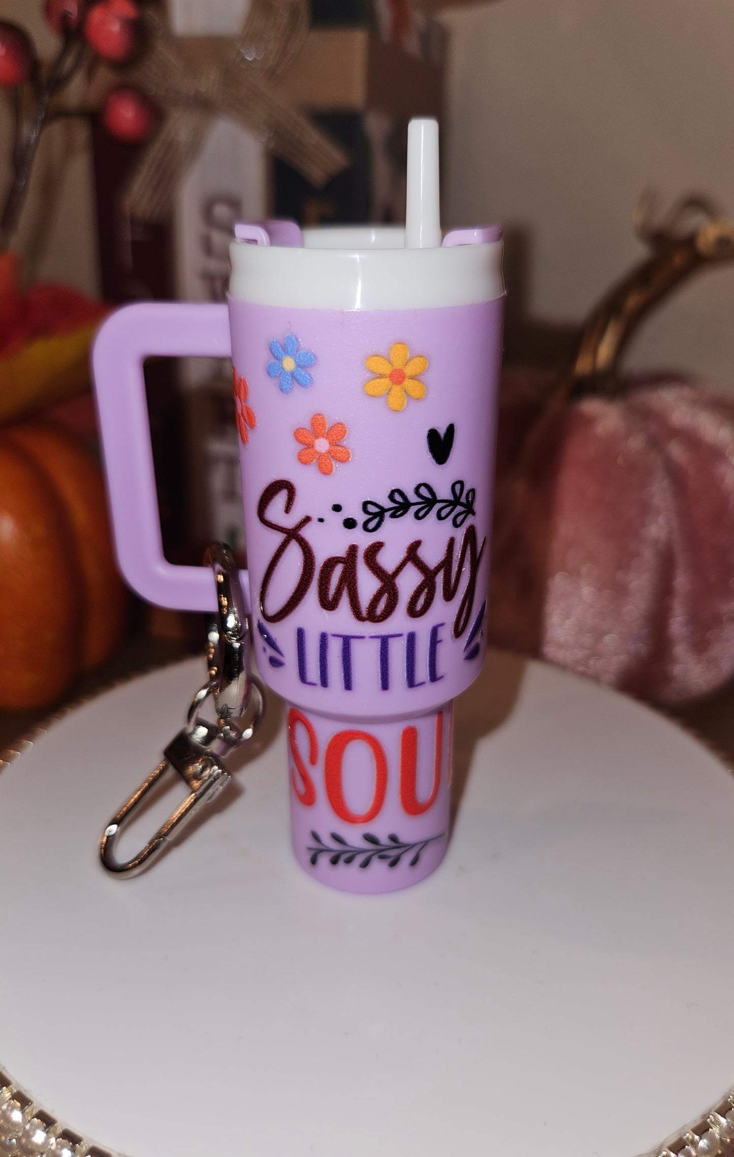 Tumbler Keychain with Decal