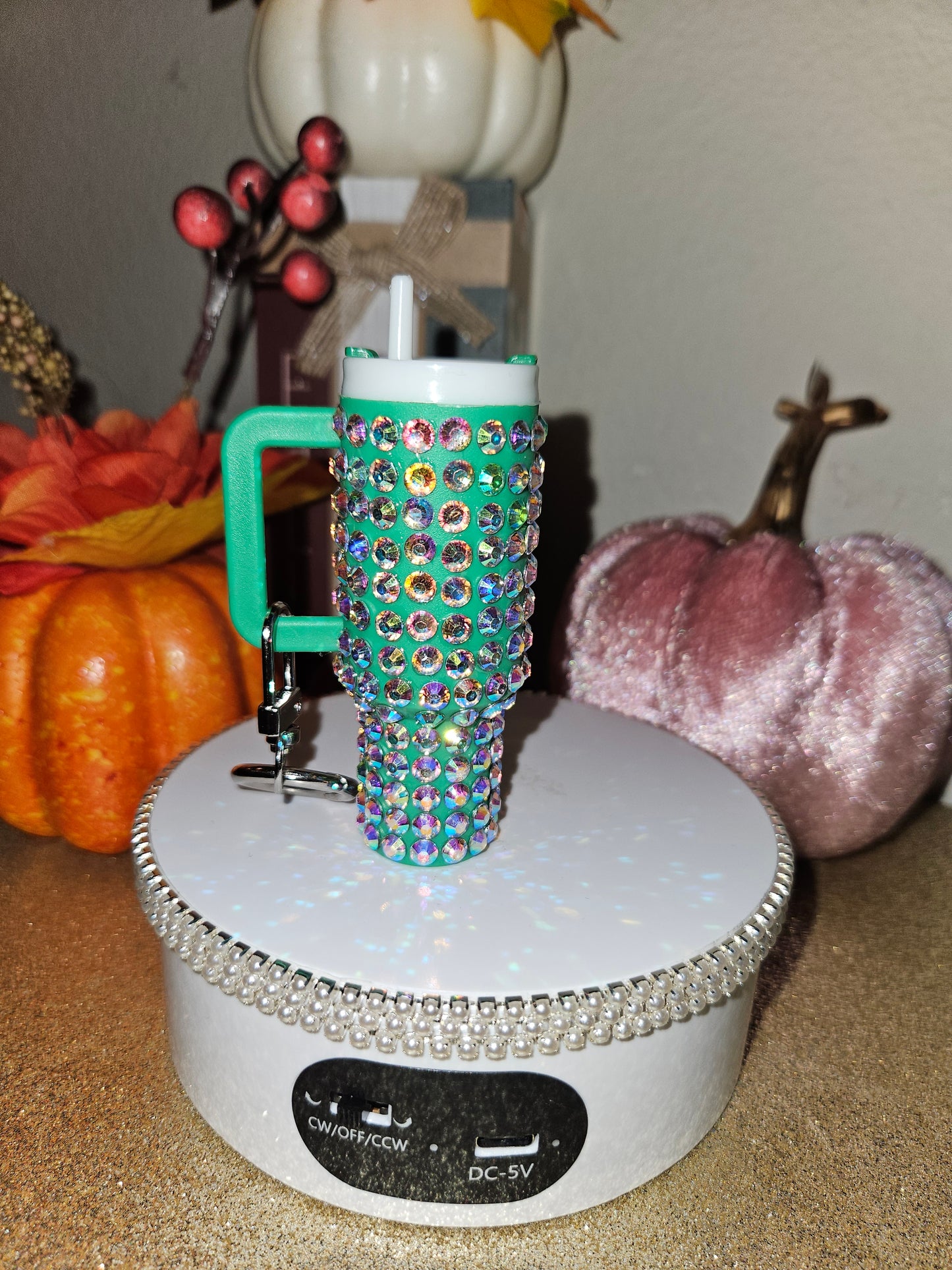 Tumbler keychain- rhinestones