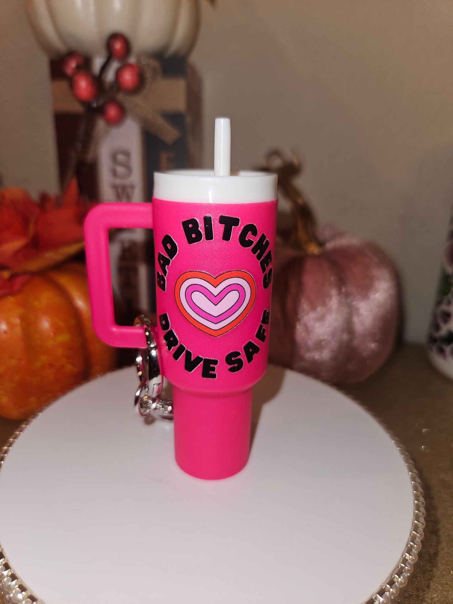 Tumbler Keychain with Decal