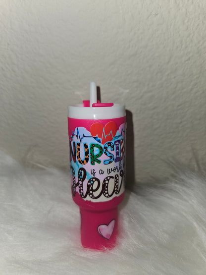 Tumbler Keychain with Decal
